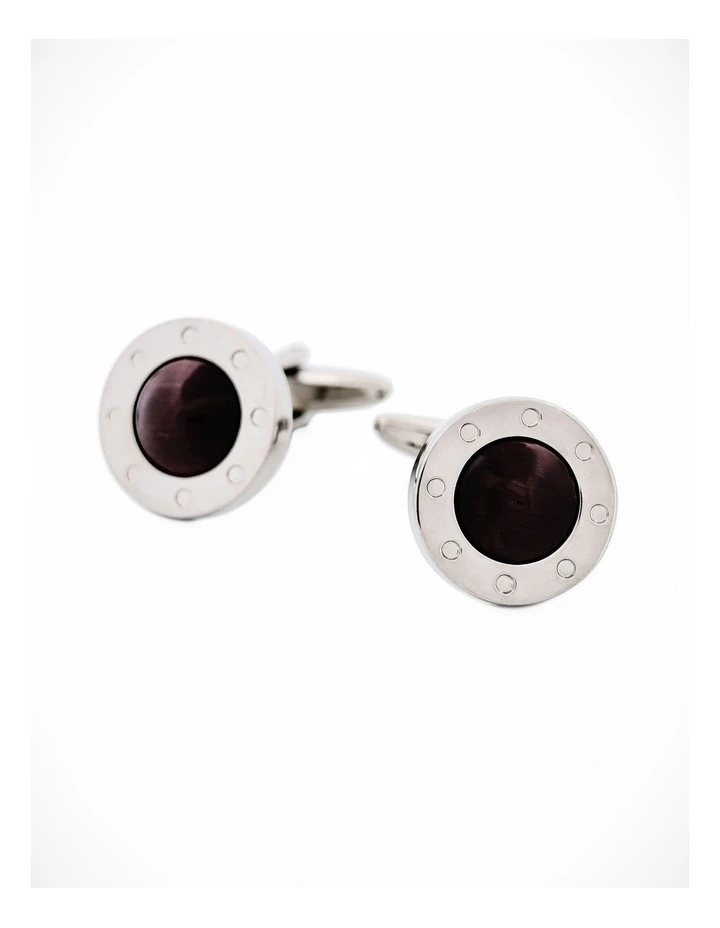 Purple Cat's Eye Cufflinks image 2
