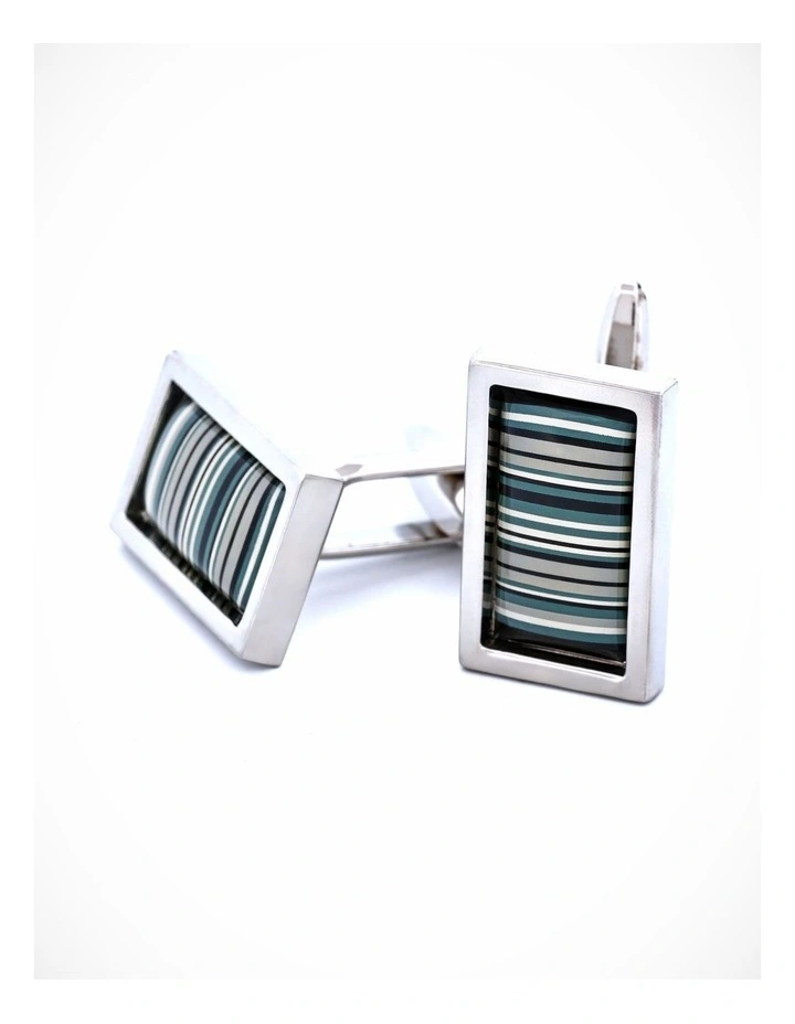Black White Barcode Cufflinks image 2