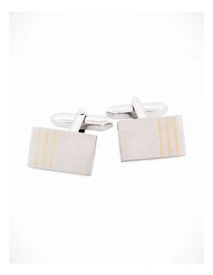 Rhodium Gold Plated Cufflinks
