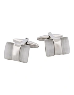 White Cats Eye Cufflinks