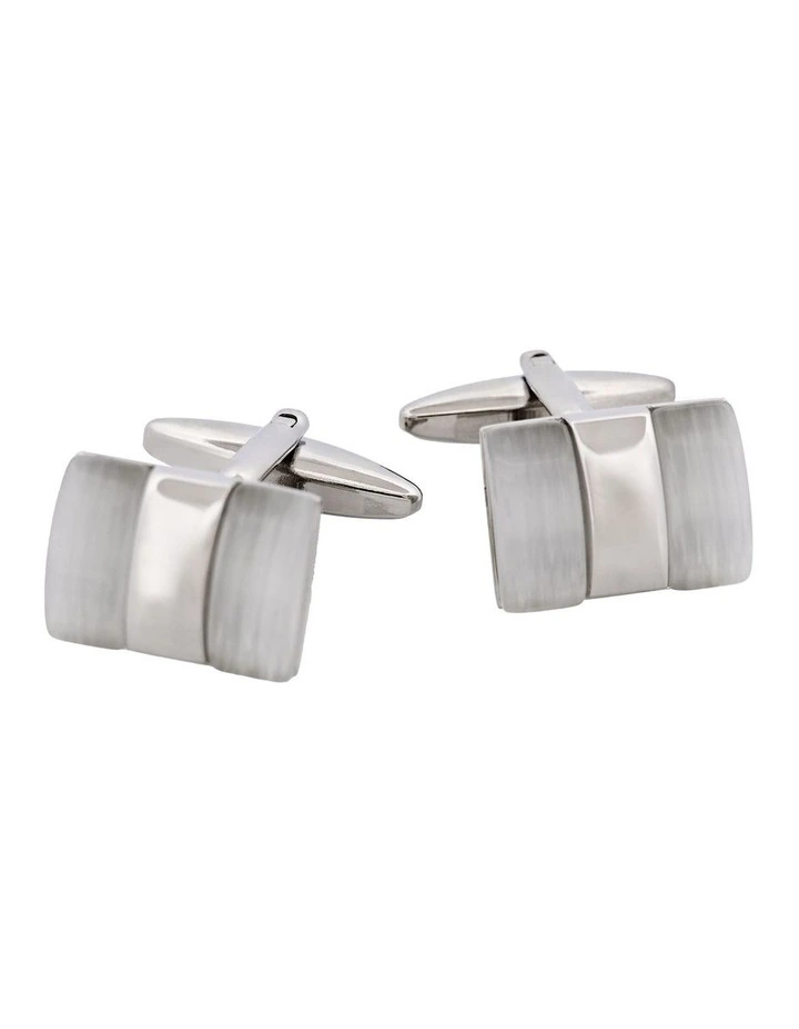 White Cats Eye Cufflinks image 1