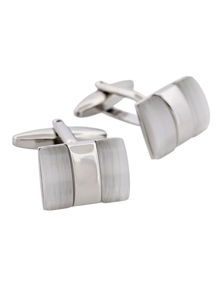 White Cats Eye Cufflinks image 2