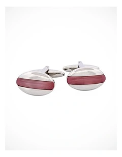 Lilac Cats Eye Oval Cufflinks