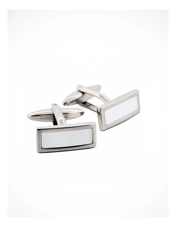 White Cat's Eye Cufflinks image 2