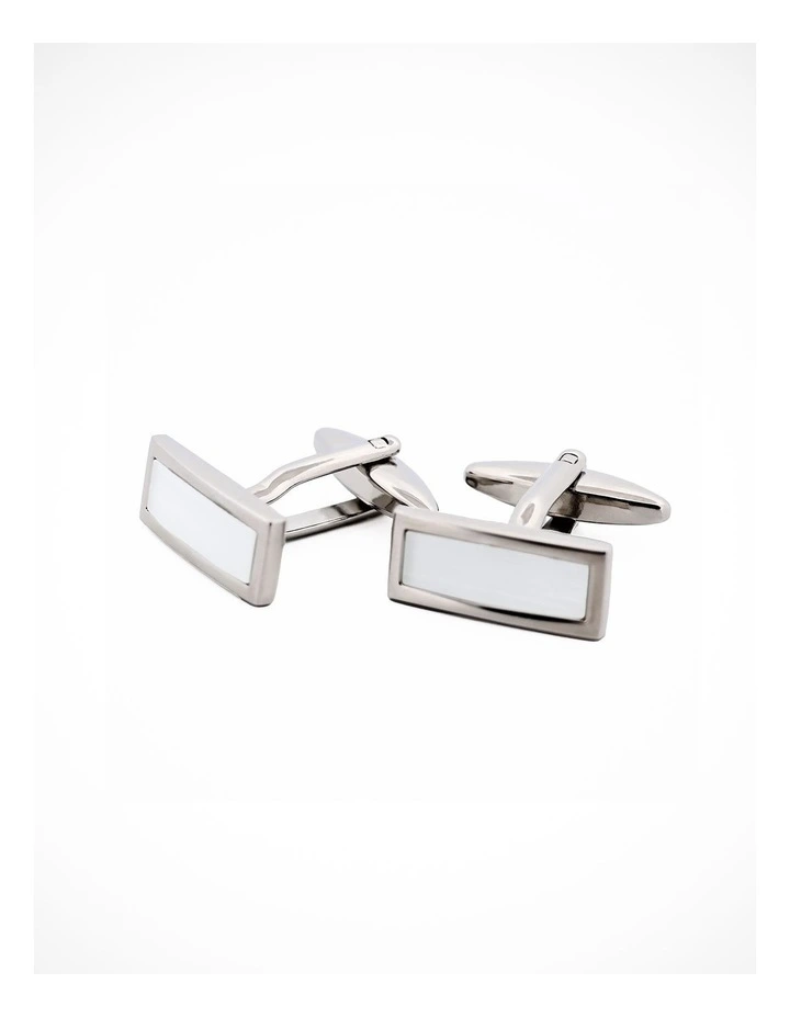White Cat's Eye Cufflinks image 3