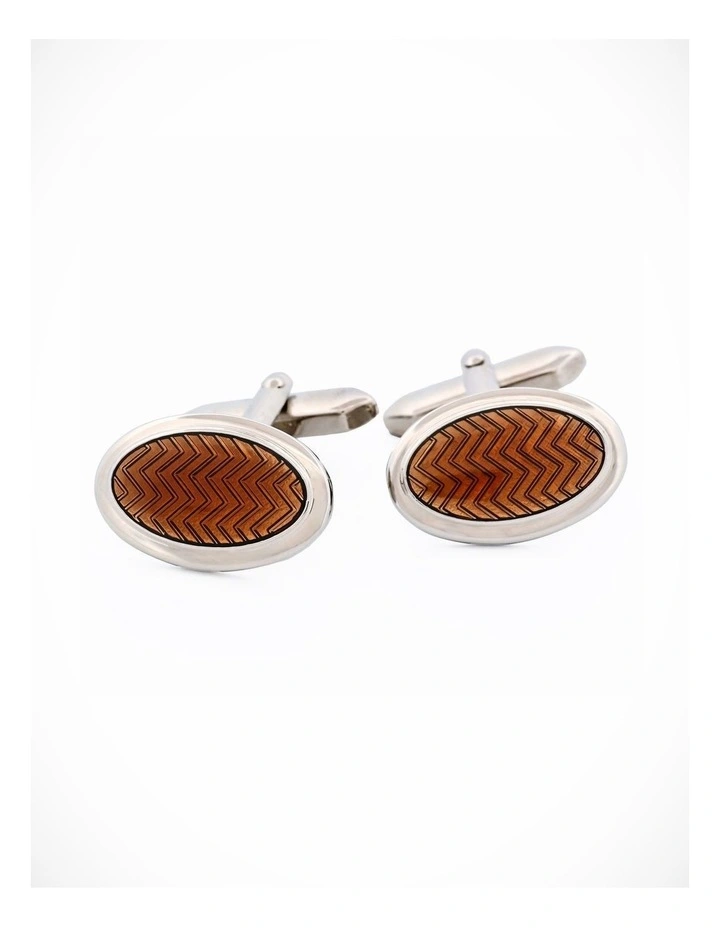 Grey Enamel Cufflinks image 1
