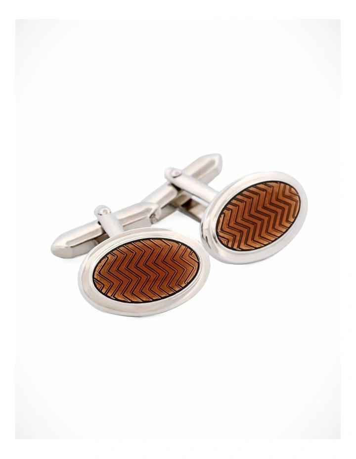 Grey Enamel Cufflinks image 2