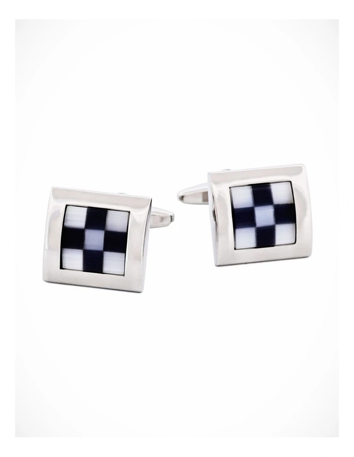 Black/white cat's eye Cufflinks image 2
