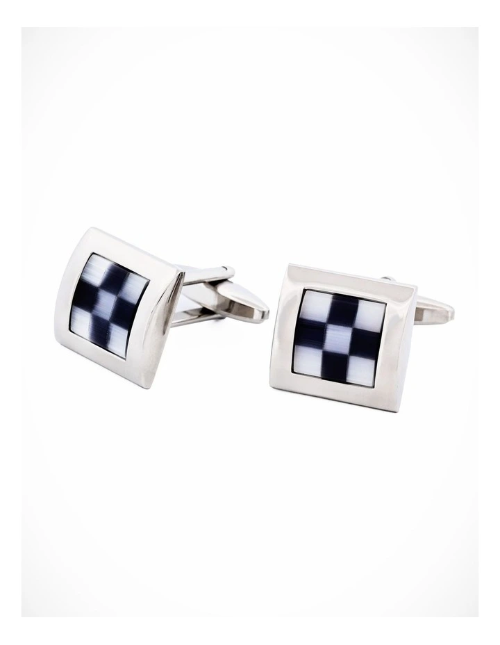 Black/white cat's eye Cufflinks image 3