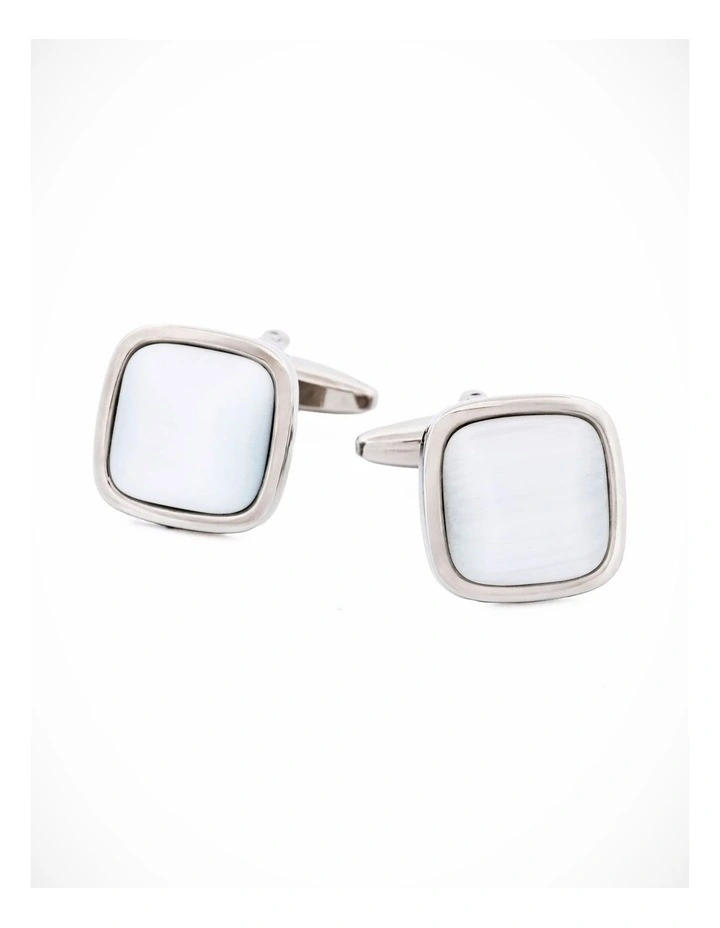 White cat's eye Cufflinks image 3