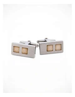 Stainless Steel & Sterling Silver Cufflinks