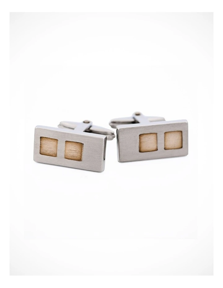 Stainless Steel & Sterling Silver Cufflinks image 1