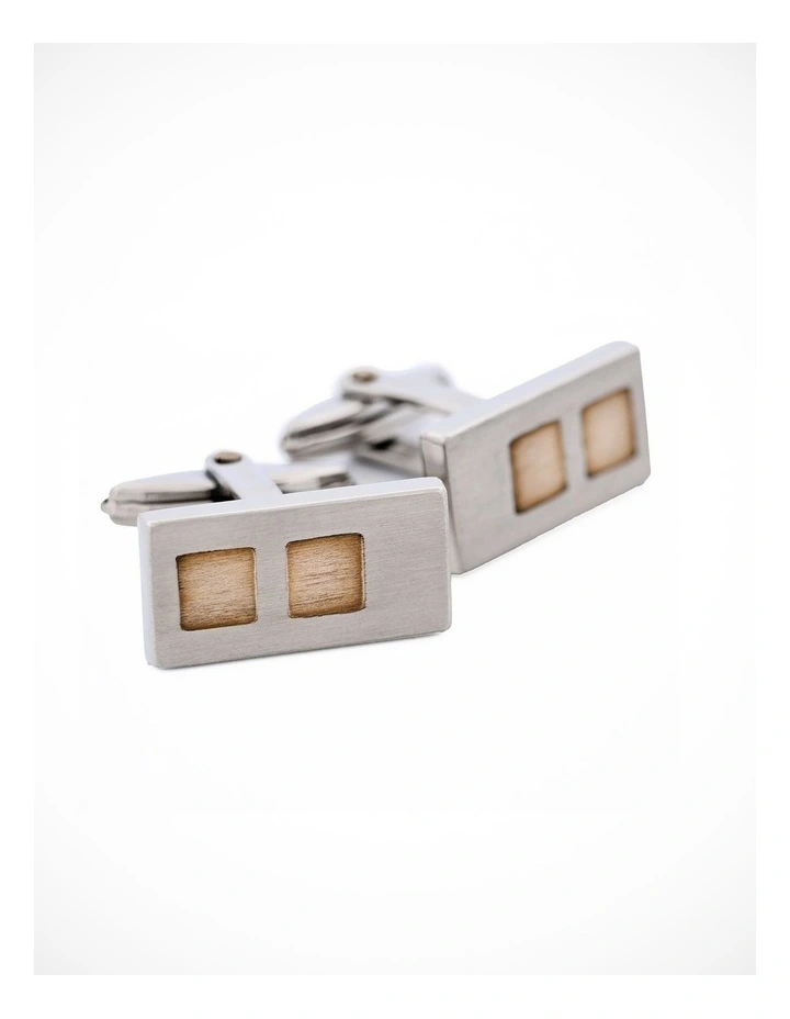 Stainless Steel & Sterling Silver Cufflinks image 2
