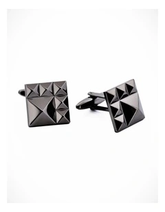 Gun Metal Pyramid Cufflinks