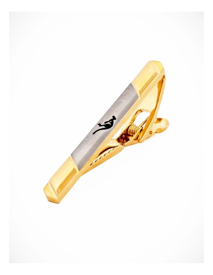 Gold/Brush rhod Kangaroo Tie-Bar image 2