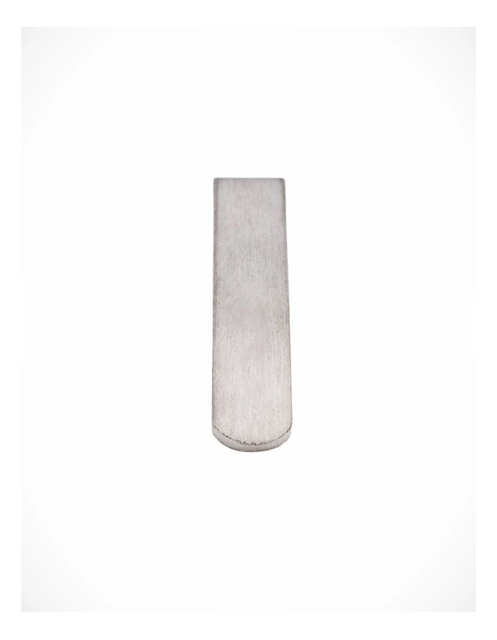 Brush Rhodium Tie Slide image 1