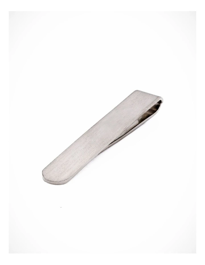 Brush Rhodium Tie Slide image 2