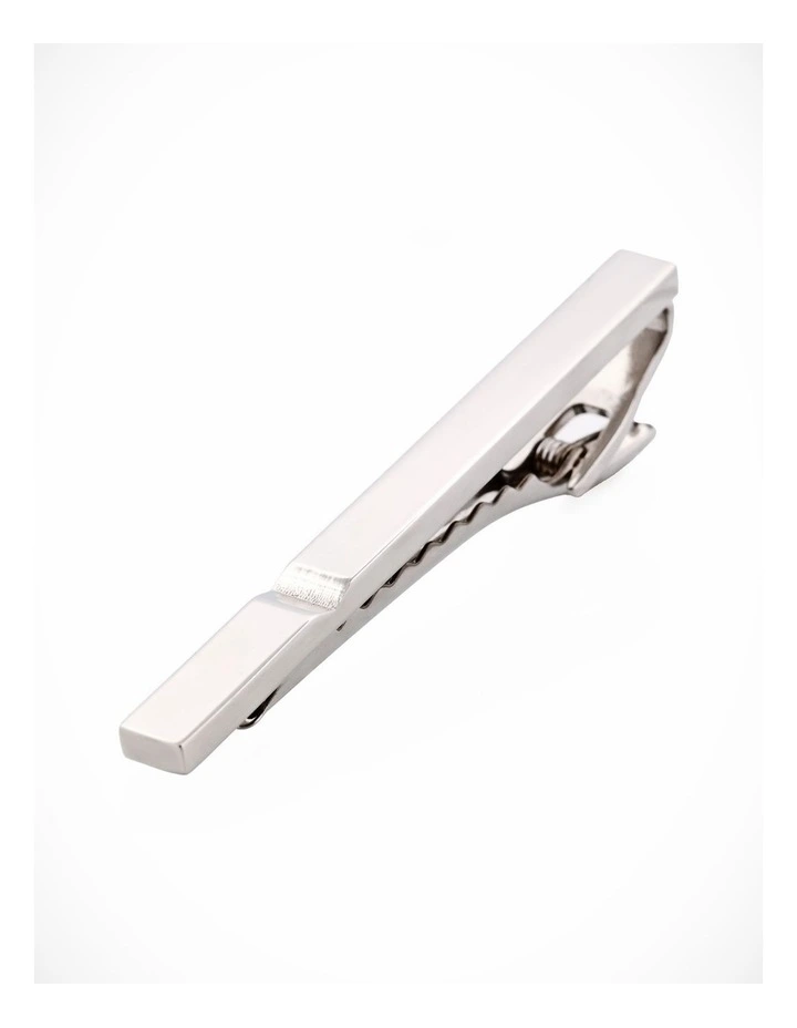 Rhodium Plated Tie Bar image 1