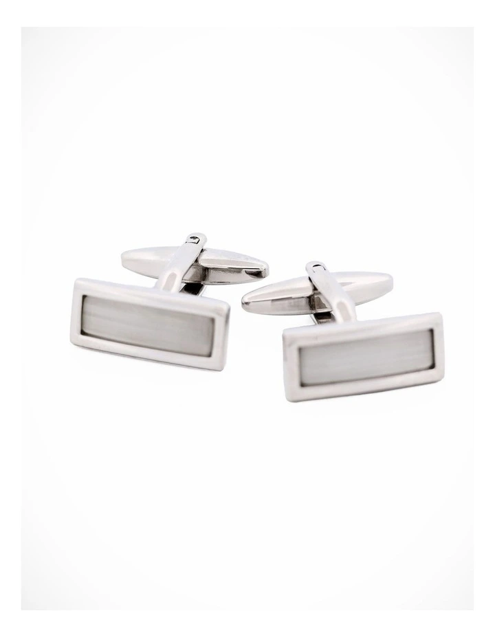 White Cat's Eye Cufflinks image 3