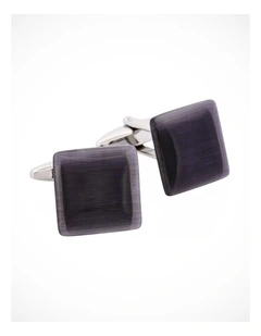Black Square Cats Eye Cufflinks