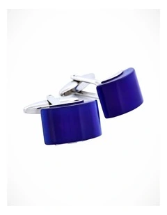 Dark Blue Cat's Eye Cufflinks