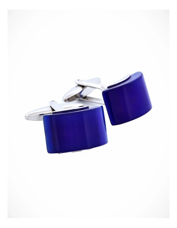 Dark Blue Cat's Eye Cufflinks image 1