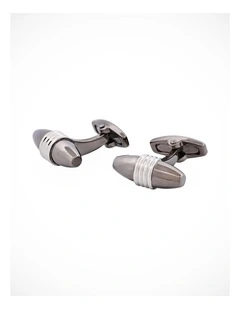 Gun Metal & Rhodium Plated Cufflinks