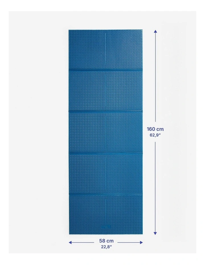 Decathlon | 160 cm x 58 cm x 7 mm Pilates Floor Mat - Tone Mat Fold - Blue image 6