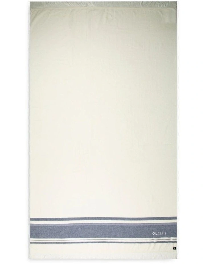 Decathlon | Towel FOUTA 170 x 100 cm Avorio Navy image 1