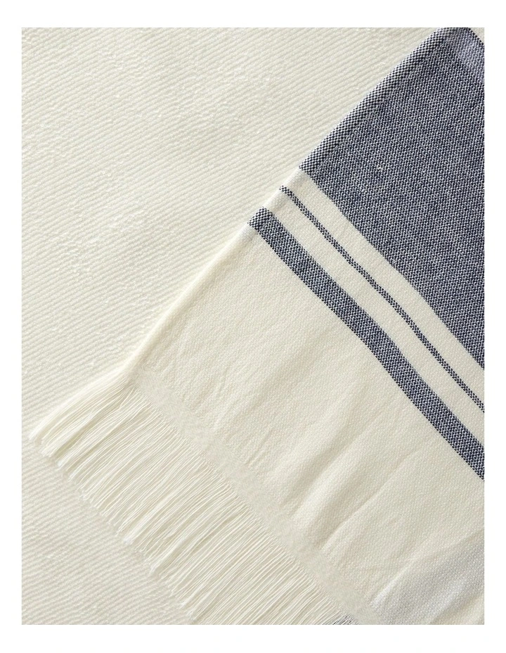 Decathlon | Towel FOUTA 170 x 100 cm Avorio Navy image 5
