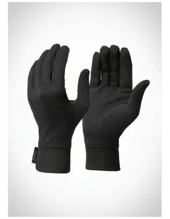 Decathlon | Adult Mountain Trekking 100% Silk Liner Gloves Trek 500 - black