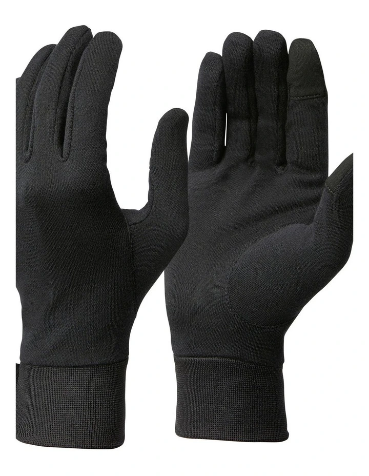 Decathlon | Adult Mountain Trekking 100% Silk Liner Gloves Trek 500 - black image 4