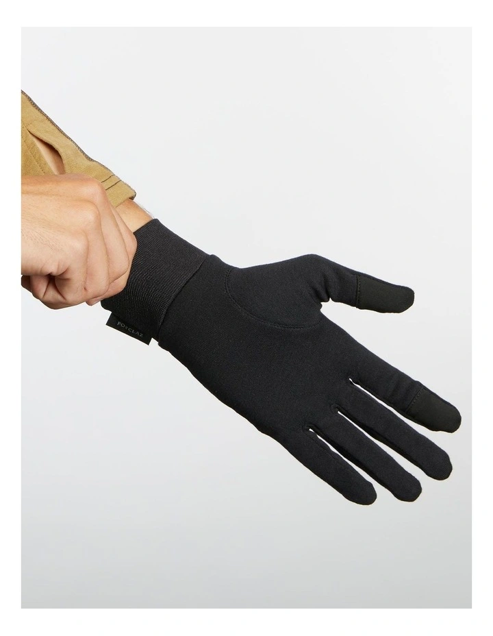 Decathlon | Adult Mountain Trekking 100% Silk Liner Gloves Trek 500 - black image 5