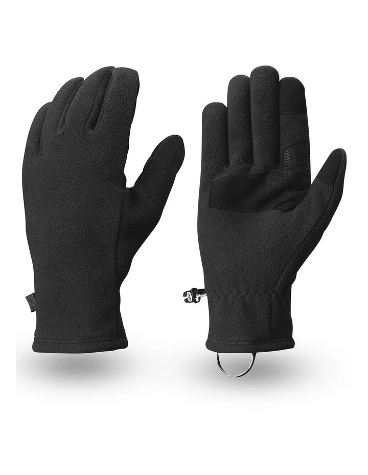 Decathlon | Adult mountain trekking fleece gloves - MT500 Black image 1