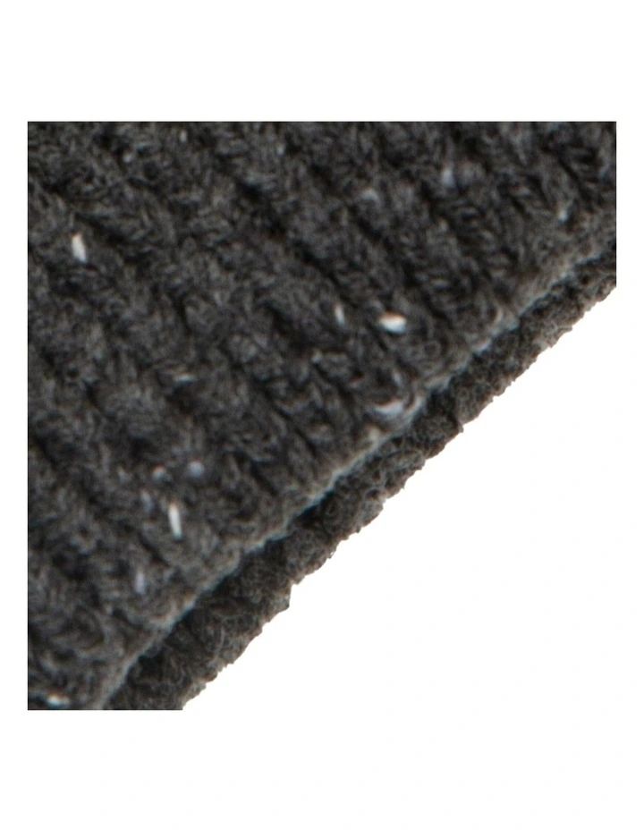 Dents Mens Fingerless Wool Blend Knitted Gloves w/ Marl Yarn in Charcoal image 2