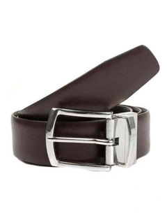Reversible Leather Belt in Black/Brown - Small