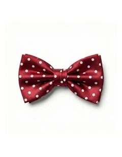 Formalaties Luxury Satin Polka Dot Bow Tie in Red/White