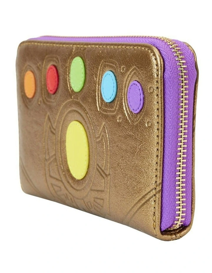 Loungefly Marvel Comics Thanos Gauntlet Metallic Zip Around Wallet Organiser image 5