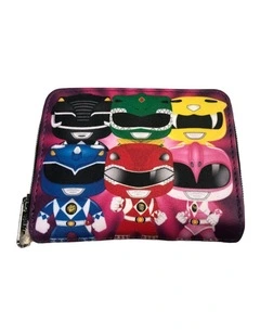 Power Rangers Character Print Zipped Around Wallet Coin/Cash Purse Unisex