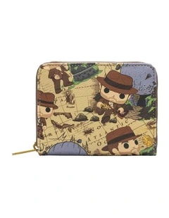 Indiana Jones Raiders of the Lost Art Print Zip Around Wallet Money Pouch