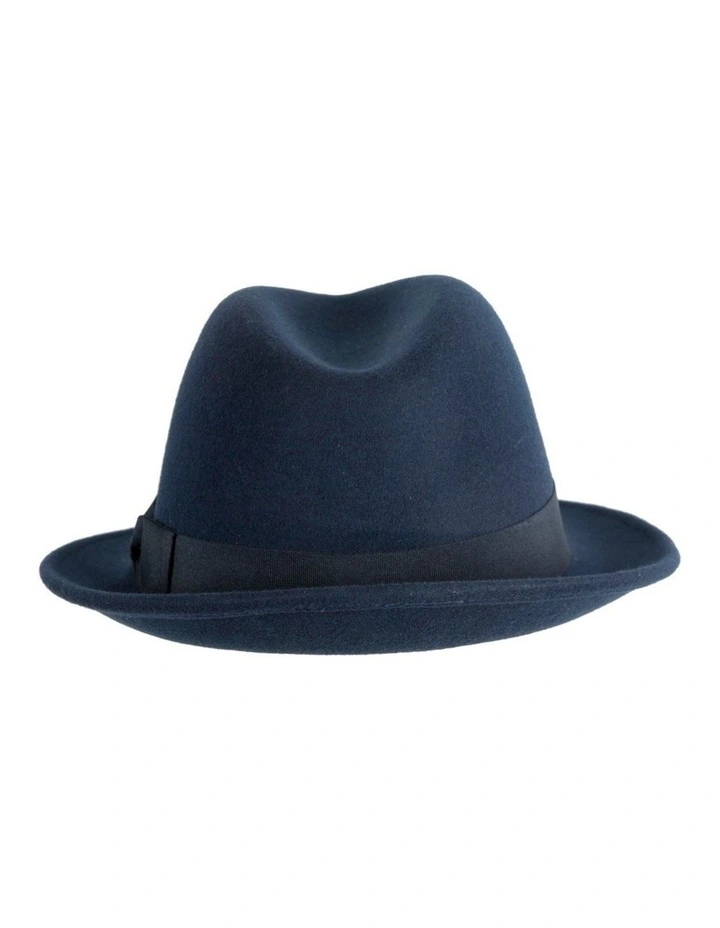 Navy Fedora Felt Blues Brothers Homburg Hat M105N image 5