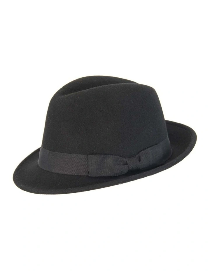 Black Fedora Felt Blues Brothers Homburg Hat M105 image 2