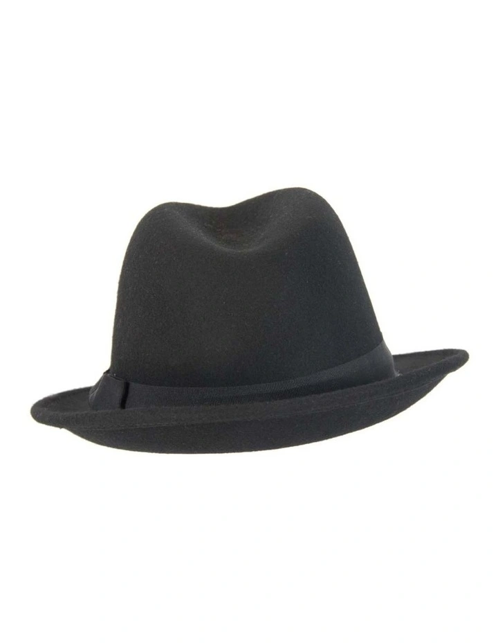 Black Fedora Felt Blues Brothers Homburg Hat M105 image 4