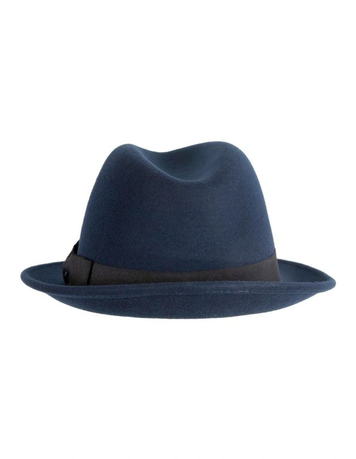 Navy & Black Fedora Felt Blues Brothers Homburg Hat M105NB image 5