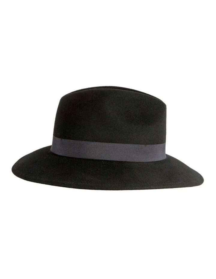 Black Max Alexander Flat Brim Fedora M192B image 2