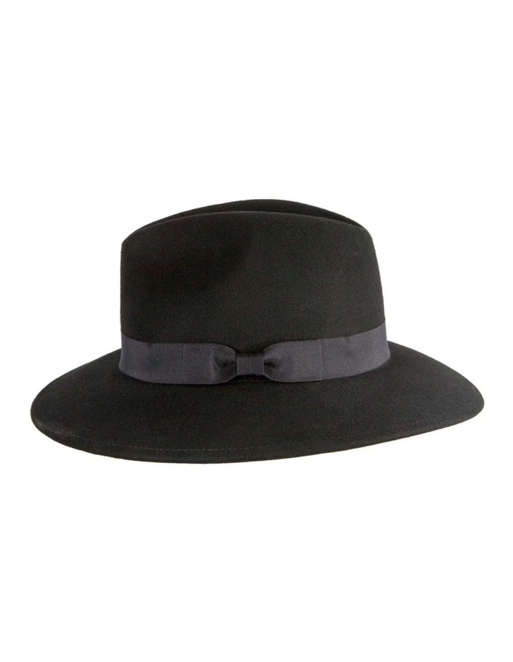 Black Max Alexander Flat Brim Fedora M192B image 3