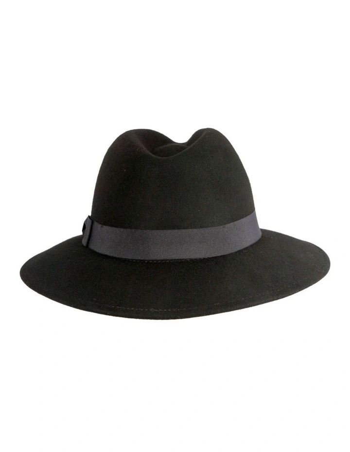 Black Max Alexander Flat Brim Fedora M192B image 5