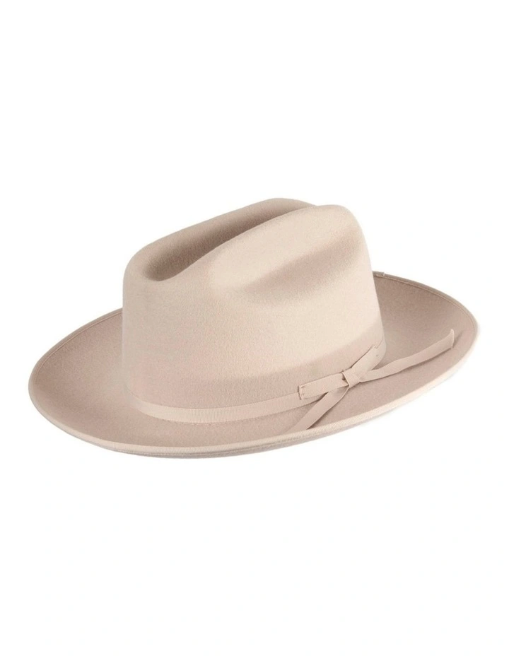 Max Alexander Silverbelly Heritage Western Fedora Structured Wool Felt M191C image 1
