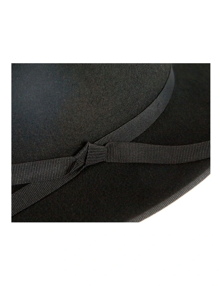 Max Alexander Black Heritage Fedora Structured Wool Felt M190B image 4