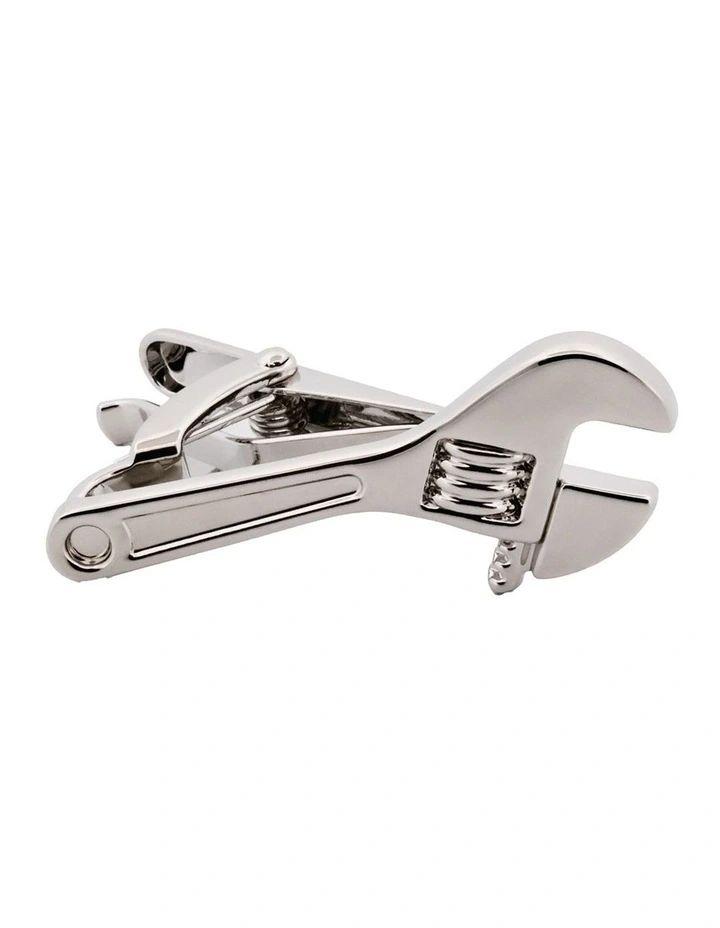 Imitation Rhodium Spanner Tie Bar image 5